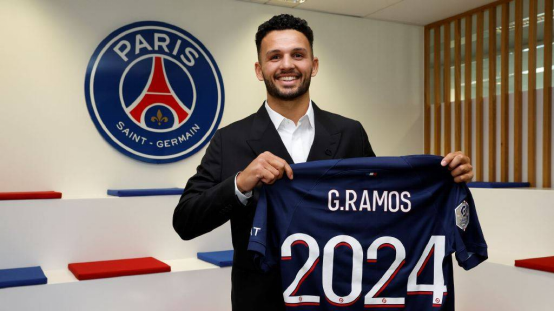 巴黎圣日耳曼俱乐部正式签下贡萨洛-拉莫斯，合同总价接近1亿欧